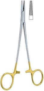 Porte-aiguille manuel droit en acier inoxydable de haute qualité, 15 cm, pour chirurgie générale, réutilisable, Metal Med Corporation - Product Image 3