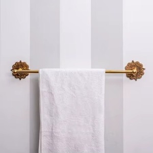 Elegant Bulk Traditional Golden Brass <b>Towel</b> <b>Rail</b> Bathroom Single Luxurious <b>Towel</b> Bar for Bathroom - Product Image 3