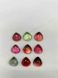 Turmalina Natural Multicolor, Gema Cabujón, Corte Corazón, Juego de Colores, Alta Calidad, Seleccionada, para Joyería Artística, Color Vibrante - Product Image 2