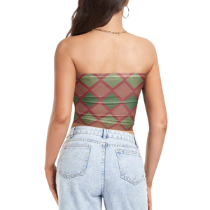 Top Tubo sin Mangas para Mujer, Sublimado |   Tops Cortos de Punto Casuales de Color Sólido con Logotipo Personalizado |   Moda Femenina en Oferta - Product Image 2