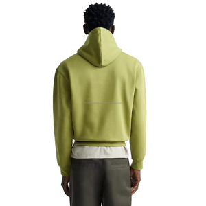 Sudadera con capucha corta de corte holgado con logotipo personalizado bordado, sudadera corta de algodón tipo felpa francesa con cremallera - Product Image 2