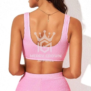 ชุดเซต2ชิ้นสำหรับออกกำลังกายเล่นโยคะของผู้หญิงชุดเล่นฟิตเนสยิมกางเกงขาสั้นผ้าฝ้ายและบราสำหรับผู้หญิงใหม่ - Product Image 6