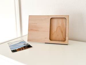 Juego de marcos de fotos rústicos vintage, marco de madera de estilo rural con estampado floral y de pájaros, marco de fotos para decoración de granja, - Product Image 5