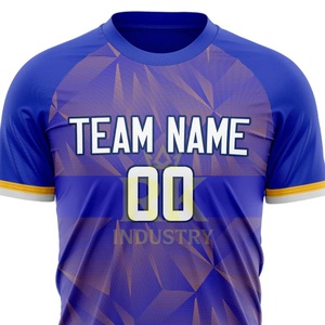 เสื้อฟุตบอลพิมพ์ลายระเหิดสำหรับทุกเพศเสื้อฟุตบอลผ้าโพลีเอสเตอร์แห้งเร็วระบายอากาศน้ำหนักเบา - Product Image 2