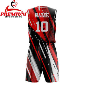 Ensemble de maillots de basket-ball pour hommes, sublimation complète, pratique, réversible, couleur personnalisée, logo personnalisé - Product Image 6
