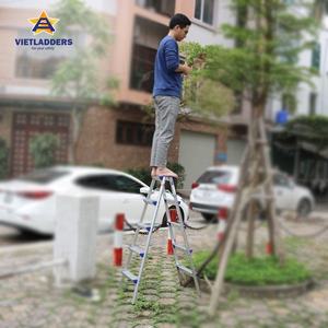 Modern Design 2x6 <b>Steps</b> Household <b>Folding</b> Aluminum <b>Ladder</b> EN131 Standard Compliant for Home & Outdoor Use Made in Vietnam - Product Image 6