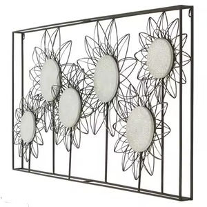 Dernière arrivée Art mural en forme de cercle d'aspect moderne avec motif de feuilles et de fleurs utilisé pour les maisons et les hôtels - Product Image 2