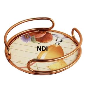 Serveur de nourriture de qualité haut de gamme plateau en bois finition naturelle décoration de Table à dîner plateau de service - Product Image 5