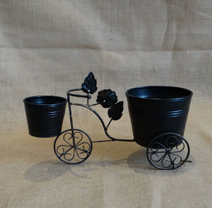 กระถางต้นไม้โลหะเคลือบผงเหล็กชุบสังกะสีอุปกรณ์ตกแต่งสวนกระถางต้นไม้กลางแจ้งขนาดใหญ่ร่วมสมัย - Product Image 1