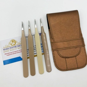 Professional Quality Stainless Steel Eyelash Extension Tweezers Excellent Pantone Color Design Beauty Pointed Tools - Product Image 1