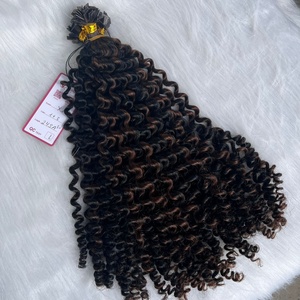 Precio al por mayor de extensiones humanas de queratina rusa Remy virgen recto ondulado rizado marrón Rubio Color envío rápido FEDEX UPS - Product Image 5