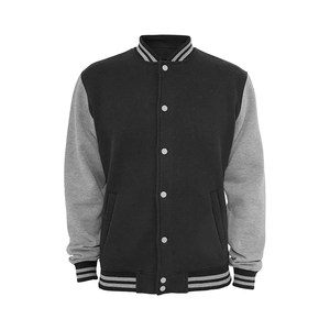 Veste universitaire de haute qualité pour hommes avec mélange de laine et manches en similicuir, broderie personnalisée, patchs et logos pour équipes sportives - Product Image 1