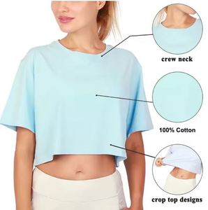 T-shirt élégant pour femmes Crop Top Casual Daily Wear Short Sleeve Logo personnalisé OEM - Product Image 1