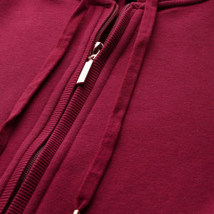 Sudaderas con Capucha y Cremallera para Mujer, Diseño Color Block, Tejido Grueso, Algodón y Poliéster, Fabricación OEM - Product Image 5