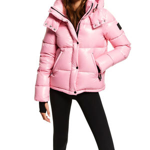 Vente en gros de doudounes à manches longues personnalisées pour femmes, qualité supérieure, coupe-vent, nouveauté, vêtements d'hiver, vente de moufles en soie avec logo - Product Image 2