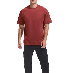 Wholesale Price <b>Men's</b> 100% Cotton Short Sleeve Casual T-<b>Shirt</b> Round Neck Shoulder Slope Neck Tape Solid Color From Bangladesh - Product Image 2