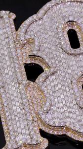 Pendentif HipHop personnalisé personnalisé pendentif en argent sterling 925 testeur de passe VVS Moissanite diamant bijoux fins pendentifs et breloques - Product Image 6