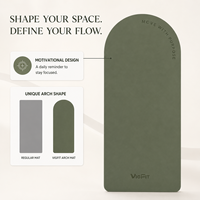 Tapis de yoga en caoutchouc naturel PU ovale antidérapant épaissi de 5 mm, écologique, avec logo personnalisé, pour la remise en forme