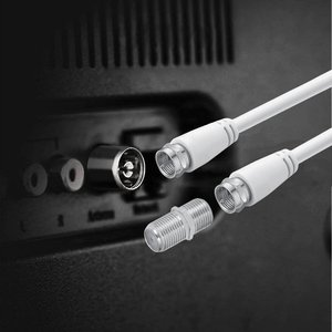 * Presa * cavo satellitare coassiale F-F connettore con adattatore femmina-femmina incluso cavo Antenna TV 5m-elettronica/ - Product Image 1