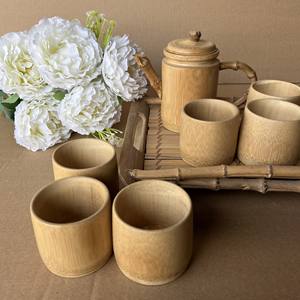 Ensemble de théières en bambou artisanal du Vietnam - Product Image 5