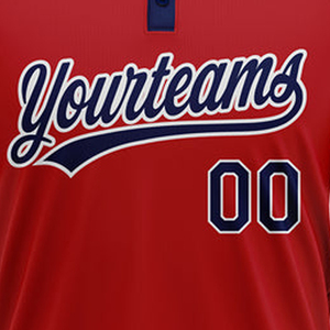 Camiseta de béisbol con botón completo, diseño tradicional, Parche de equipo cosido, emblema, estilo clásico, Camiseta deportiva de secado rápido - Product Image 5