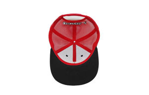 หมวกทรูเกอร์ผ้าฝ้าย100% 6แผงปักโลโก้แบบแบนด้านหลังตาข่ายดูโปรไฟล์ทันสมัยสำหรับกลางแจ้งลำลอง - Product Image 5