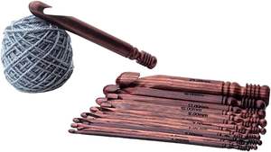 Crochet en bois ensemble de 15 pièces poignée souple ergonomique crochets à Crochet aiguille à tricoter poignée crochet aiguille fil meilleur - Product Image 2