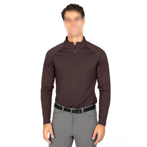 Vêtement de base équestre pour homme de qualité supérieure, antibactérien, à séchage rapide, mélange polyester/spandex, vêtements de sport pour l'équitation - Product Image 1