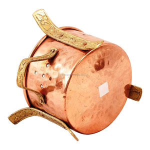 ทองแดงบริสุทธิ์ Angithi/Sigdi พร้อมที่จับและขาตั้งทองเหลือง,เครื่องอุ่นอาหารสำหรับบ้านโรงแรมและร้านอาหารความกว้าง-3.9นิ้ว - Product Image 3