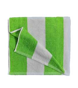 Style unique vert lime blanc rayé écologique séchage rapide serviette de plage de haute qualité pur coton tissu éponge absorbant l'eau - Product Image 2