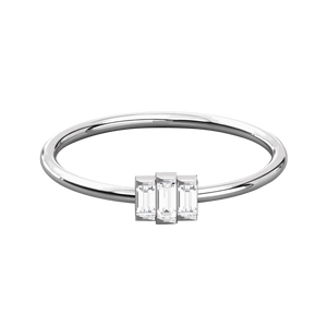 เพชรทรงบาแกตต์ 3 เม็ด สำหรับผู้หญิง - Product Image 2