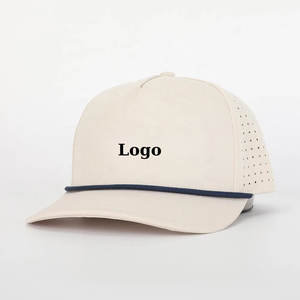 Sombrero de Golf de 5 paneles personalizado de fábrica VN, gorra de béisbol deportiva, agujeros cortados con láser, 2D parche bordado, logotipo en la parte delantera y trasera, cuerda de plástico - Product Image 2