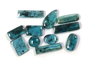 อัญมณีไคยาไนต์มอสที่สวยงามอัญมณีไคยาไนต์แบบหลวมขนาดผสมออกแบบได้ตามต้องการของขวัญสำหรับผู้หญิง - Product Image 2