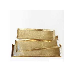 Bandejas de servicio de metal de latón de la mejor calidad con asas Hoteles Restaurantes y cocina casera Uso de servicio de catering - Product Image 2