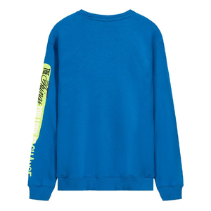 เสื้อสเวตเตอร์คอกลมเปิดไหล่สำหรับผู้ชายพิมพ์ลายสำหรับทุกฤดูหนาวพร้อมเทคนิคการปะติด - Product Image 3