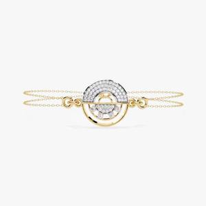 High Quality 10k 14k Gold Luxury <b>Bracelet</b> Moissanite Diamond and Natural Diamond Charms <b>Bracelet</b> Women Jewelry - Product Image 3