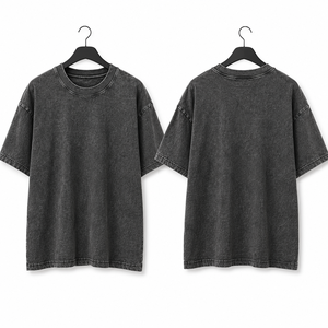 Camiseta Oversize Vintage Lavada Personalizada Unisex de Algodón Pesado para Streetwear, Fabricante OEM ODM de Marca Privada - Product Image 2