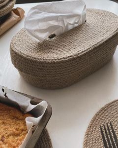 Servilletero de Ratán Estilo Vintage, Funcional para el Hogar, Cocina, Comedor, Fiestas al Aire Libre, Catering y Eventos, Hecho a Mano en India - Product Image 5
