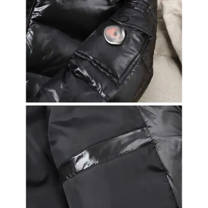 Veste matelassée coupe-vent décontractée pour homme avec capuche, manteau d'hiver et tissu matelassé Bomber Outwear - Product Image 5