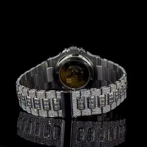 Reloj analógico de acero inoxidable personalizado de alta calidad, 20mm, resistente al agua, diamante, Baguette, unisex - Product Image 2