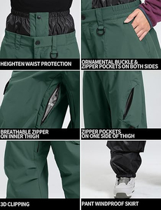 Pantalon de ski large imperméable personnalisé, pantalon cargo tactique coupe ample coupe-vent pour homme, personnalisable - Product Image 6