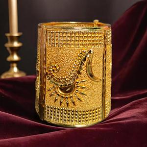 ชุดกำไลข้อมือสไตล์โบราณพร้อมชุดกำไลชุบทอง22K สำหรับผู้หญิงเครื่องประดับอัญมณีสไตล์โมเดิร์น - Product Image 1