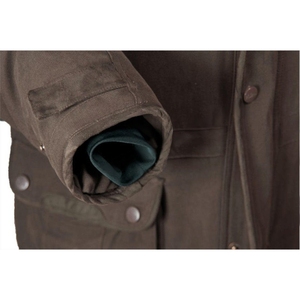 Chaqueta de caza para hombre, tela de concha, 100% algodón, cremallera y botones, cierre transpirable, bolsillos delanteros, forro polar interior/forro de poliéster - Product Image 5