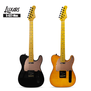 Groothandel 22 Afgeronde End Frets Flamed Esdoorn Body 6 Snaren Hoogwaardige Elektrische Gitaar Kit - Product Image 1