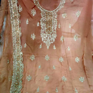 Organza bordada a mano sin costuras de diseñador moderno, ropa de fiesta India paquistaní, moda para mujer, estilo tradicional Salwar - Product Image 1