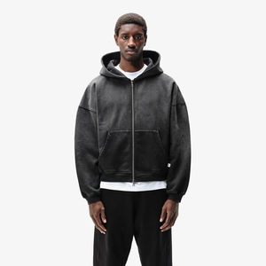 Sweats à capuche 100% coton personnalisés de haute qualité pour adultes Sun Fade Winter Outwear Sweatshirts brodés ODM OEM Made In Pakistan - Product Image 4