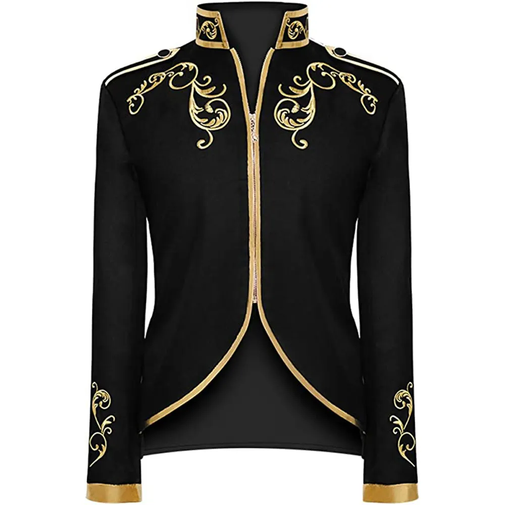 Uniforme trançado e bordado para homens, uniforme de jaqueta do emperor oem royal personalizado, de alta qualidade