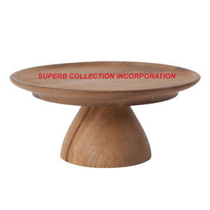 Fancy Round <b>Cake</b> <b>Stand</b> Wooden - Product Image 4