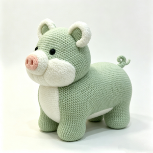Customized Crochet <b>pig</b> plush <b>toy</b>, amigurumi <b>pig</b>, handmade knitted stuffed animal, soft crochet stuffed <b>pig</b>, baby safe plush <b>toy</b> - Product Image 4