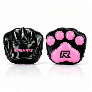 Cible de boxe RINGMATE en PU en forme de patte, noir, blanc, rose, équipement d'entraînement durable - Product Image 2
